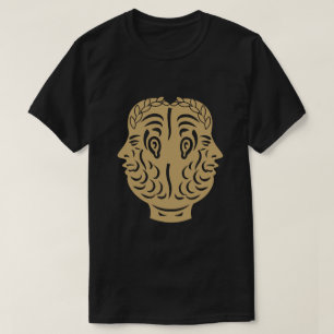 Janus Doppelkopf Alte Römische Münze Symbol T-Shirt