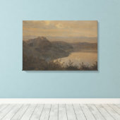 Janus la Cour - Blick auf Castel Gandolfo Leinwanddruck (Insitu (Holzboden))