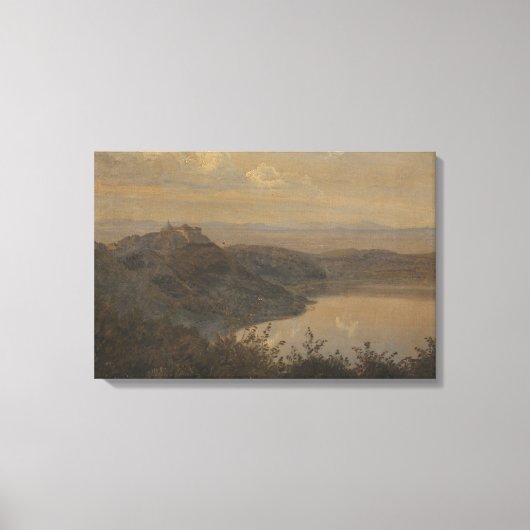 Janus la Cour - Blick auf Castel Gandolfo Leinwanddruck (Vorderseite)