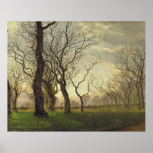Janus la Cour - On the Edge of an Oak Forest Poster