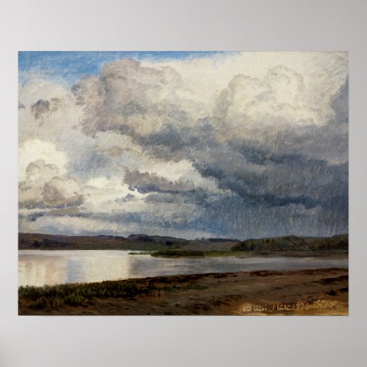 Janus la Cour - View of Lake Julso, Dänemark Poster (Vorne)