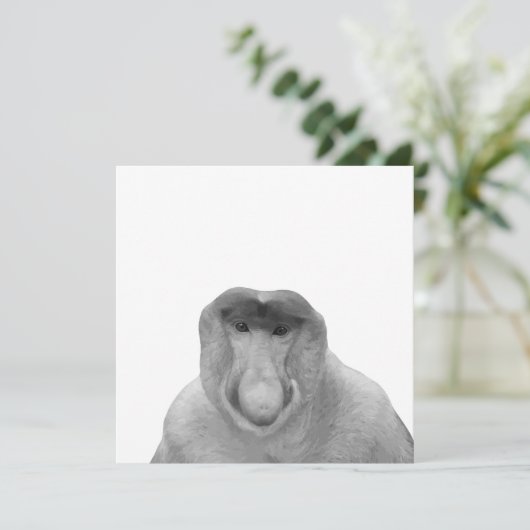 Janusz Meme, Proboscis Monkey, Polak, Pole Janus Einladung (Stehend Vorderseite)