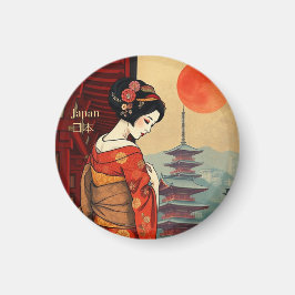 Japan 日 本 Meergeisha pagoda sun Magnet