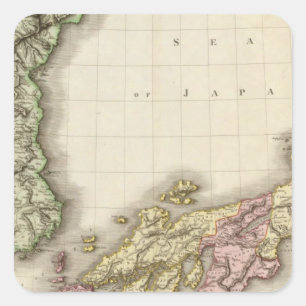 Japan 9 quadratischer aufkleber