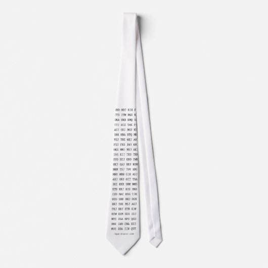 Japan Airport Code(IATA) Tie Krawatte (Vorderseite)