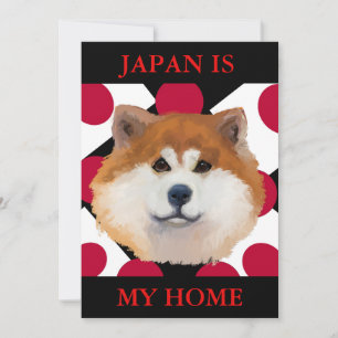 Japan Akita Hund Feiertagskarte