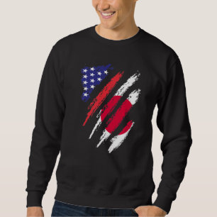 Japan American Ground Flag USA Patriot Heritage Mo Sweatshirt