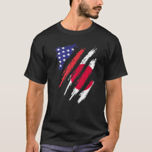Japan American Ground Flag USA Patriot Heritage Mo T-Shirt