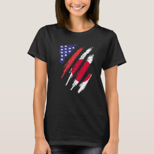 Japan American Ground Flag USA Patriot Heritage Mo T-Shirt