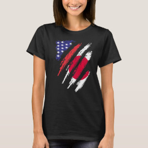 Japan American Ground Flag USA Patriot Heritage Mo T-Shirt