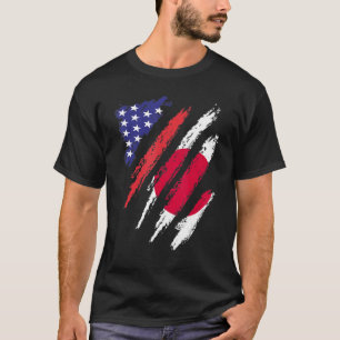 Japan American Ground Flag USA Patriot Heritage Mo T-Shirt