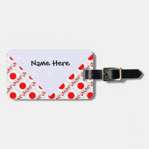 Japan and Japanese Flag Tiled Personalized Gepäckanhänger
