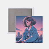 Japan Anime 90's Magnet (Vorderseite/Rückseite)