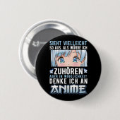 Japan Anime Mädchen Otaku Button (Vorne & Hinten)