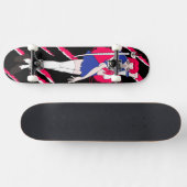 Japan Anime Pink Schoolgirl Scratched Skateboard (Horizontal)
