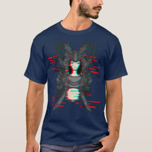 Japan Anime Robotic Technology Samurai Glitch Oni  T-Shirt