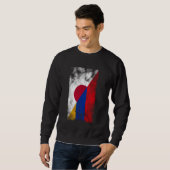 Japan Armenien Flaggen - Japanisch Armenisch Sweatshirt (Vorne ganz)