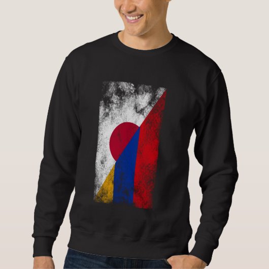 Japan Armenien Flaggen - Japanisch Armenisch Sweatshirt (Vorderseite)