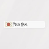 Japan Art Deco Flag | Custom Waterproof Name Label Etiketten (Design 1)