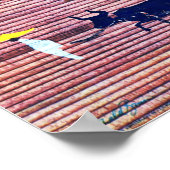 JAPAN Art Deco Werbung für alte Schweizer Fluggese Poster (Ecke)