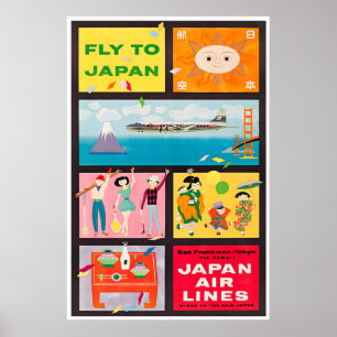 Japan Art JAL Reiseplakat Japanischer DruckA Poster