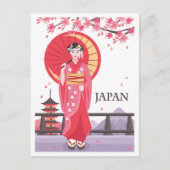 Japan Art Vintage Reisevorführung Postkarte (Vorderseite)