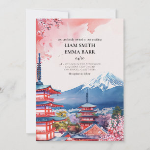 Japan Asien Japanische Hochzeits Einladung