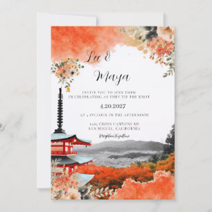 Japan Asien Japanische Hochzeits-Einladung zur Des Einladung