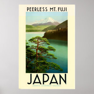 Japan Asien Mount Fuji Vintage Reiseposter Poster