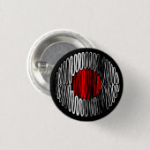 Japan auf schwarzem Knopf Button (Vorne & Hinten)