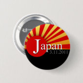 Japan-aufgehende Sonne-Erdbeben-Entlastungs-Knopf Button (Vorne & Hinten)