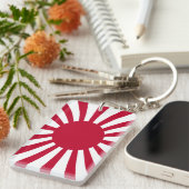 Japan-aufgehende Sonne-Flagge Schlüsselanhänger (Vorderseite rechts)