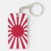 Japan-aufgehende Sonne-Flagge Schlüsselanhänger (Rückseite)