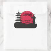 Japan-Aufkleber Quadratischer Aufkleber (Tasche)