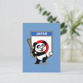 Japan Baseball Panda Postkarte (Stehend Vorderseite)
