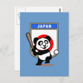Japan Baseball Panda Postkarte (Vorne/Hinten)