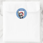 Japan Baseball Panda Runder Aufkleber (Tasche)