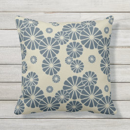  Japan. Blauer Blume Kissen