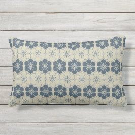  Japan. Blauer Blume Kissen Für Draußen