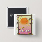 Japan Blossom Garden Button (Vorne & Hinten)