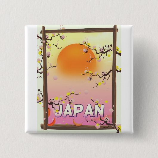 Japan Blossom Garden Button (Vorderseite)