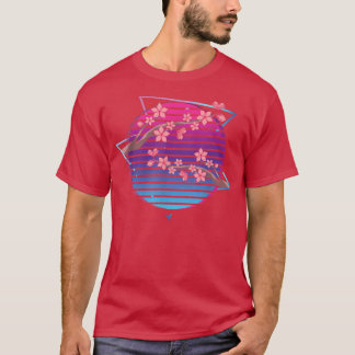 Japan Blume Japanisch Sakura Retro Vaporwave Cherr T-Shirt
