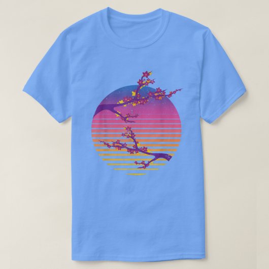 Japan Blume Sakura Retro 90er Art Vaporwave Cherry T-Shirt (Design vorne)