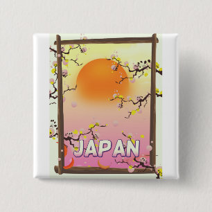 Japan-Blüten Garten Button