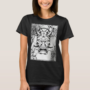 Japan Böser Teufel Goth Pentagramm Dämonenkopf Got T-Shirt