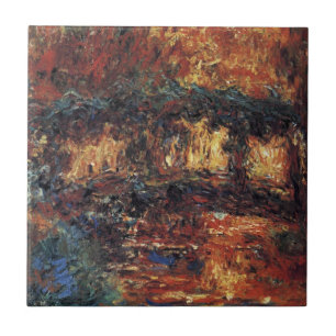 Japan-Brücke von Claude Monet, Vintage Fine Art Fliese