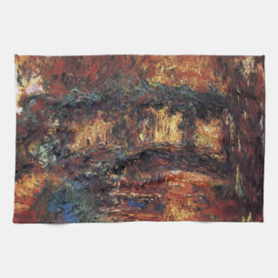 Japan-Brücke von Claude Monet, Vintage Fine Art Geschirrtuch