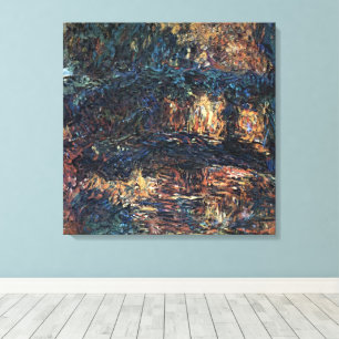 Japan-Brücke von Claude Monet, Vintage Fine Art Leinwanddruck
