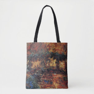 Japan-Brücke von Claude Monet, Vintage Fine Art Tasche