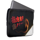 Japan-Buchstaben und Drache Laptopschutzhülle (Vorne Rechts)